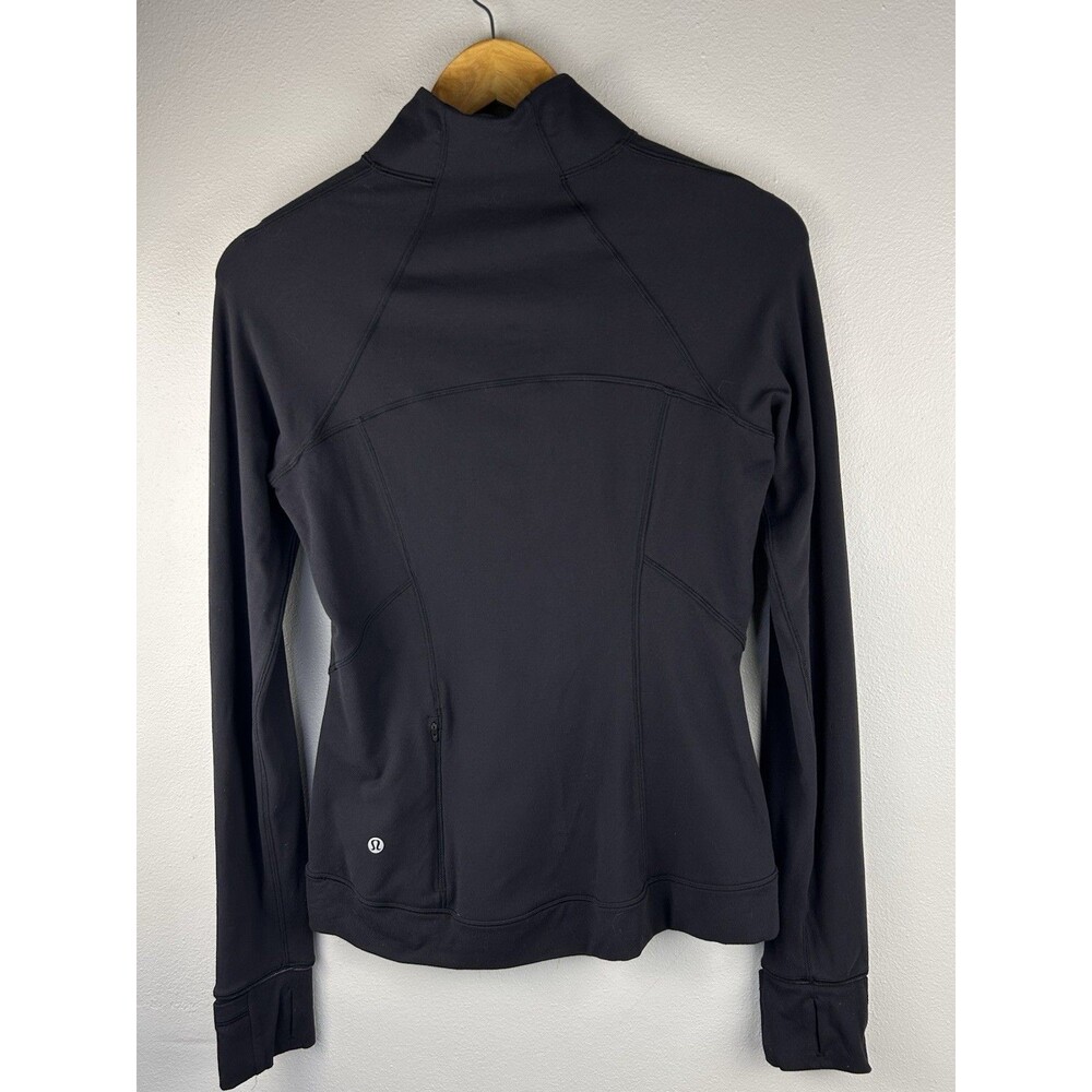 Lululemon Outrun the Elements 1/2 Zip Rulu Pullover Black Size 6 W3CJUS - Picture 6 of 9